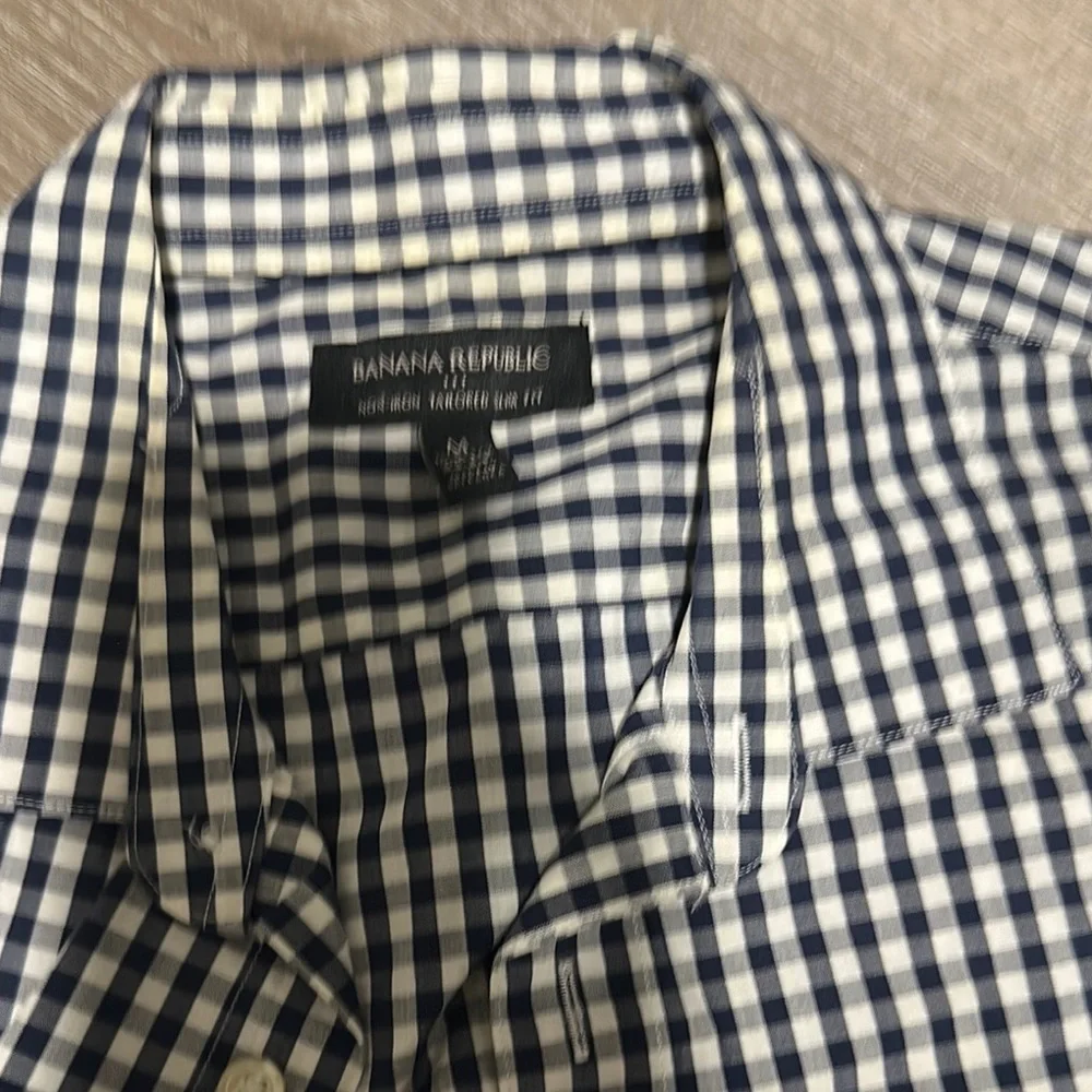 Men's Black and White Checkered Shirt